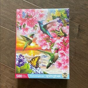 NEW Springbok Vibrant Hummingbird and Butterfly 500 Piece Puzzle